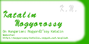 katalin mogyorossy business card